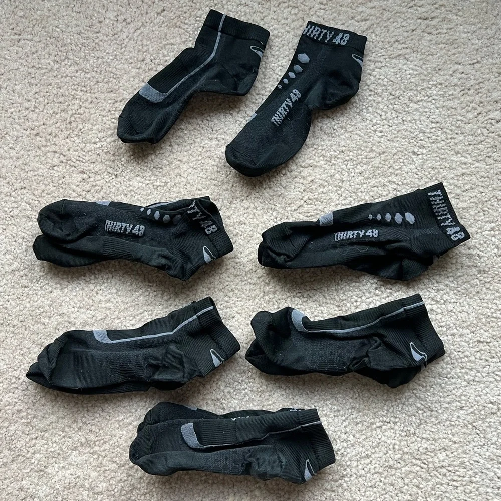 6 Pairs Thirty48 Low Cut Cycling Socks Unisex - Picture 9 of 10